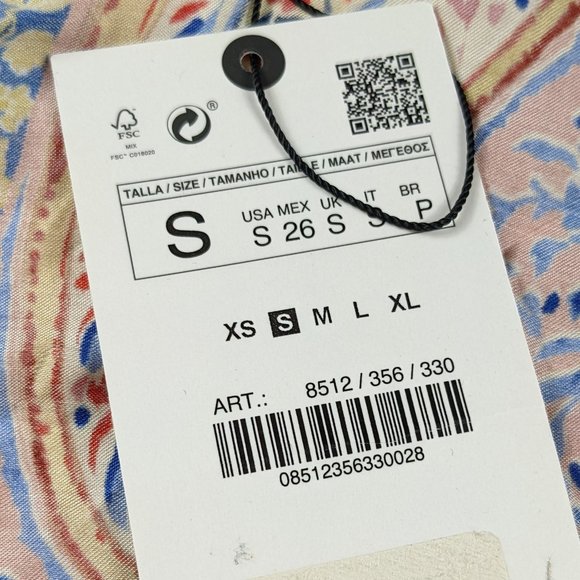 Zara Multicolor Paisley Wrap Blouse - Picture 4 of 7